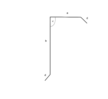 2 m Ortblech Ortgangblech Dachrandblech Flachdach 0,8 mm stark Alu Aluminium farbig (Form B)