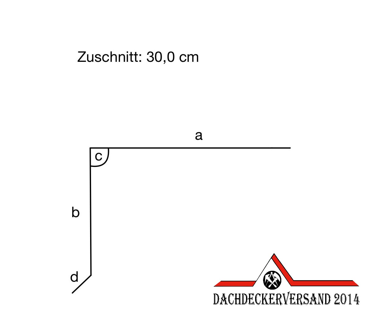 2 m Ortgangblech Ortblech Flachdach Alu Aluminium natur 0,8 mm stark (Form A)