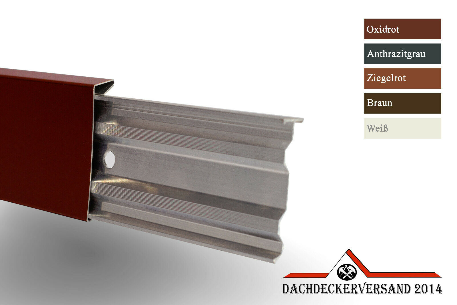 2m Kappleiste Aluminium stranggepresst wahlweise mit Blende und Verbinder