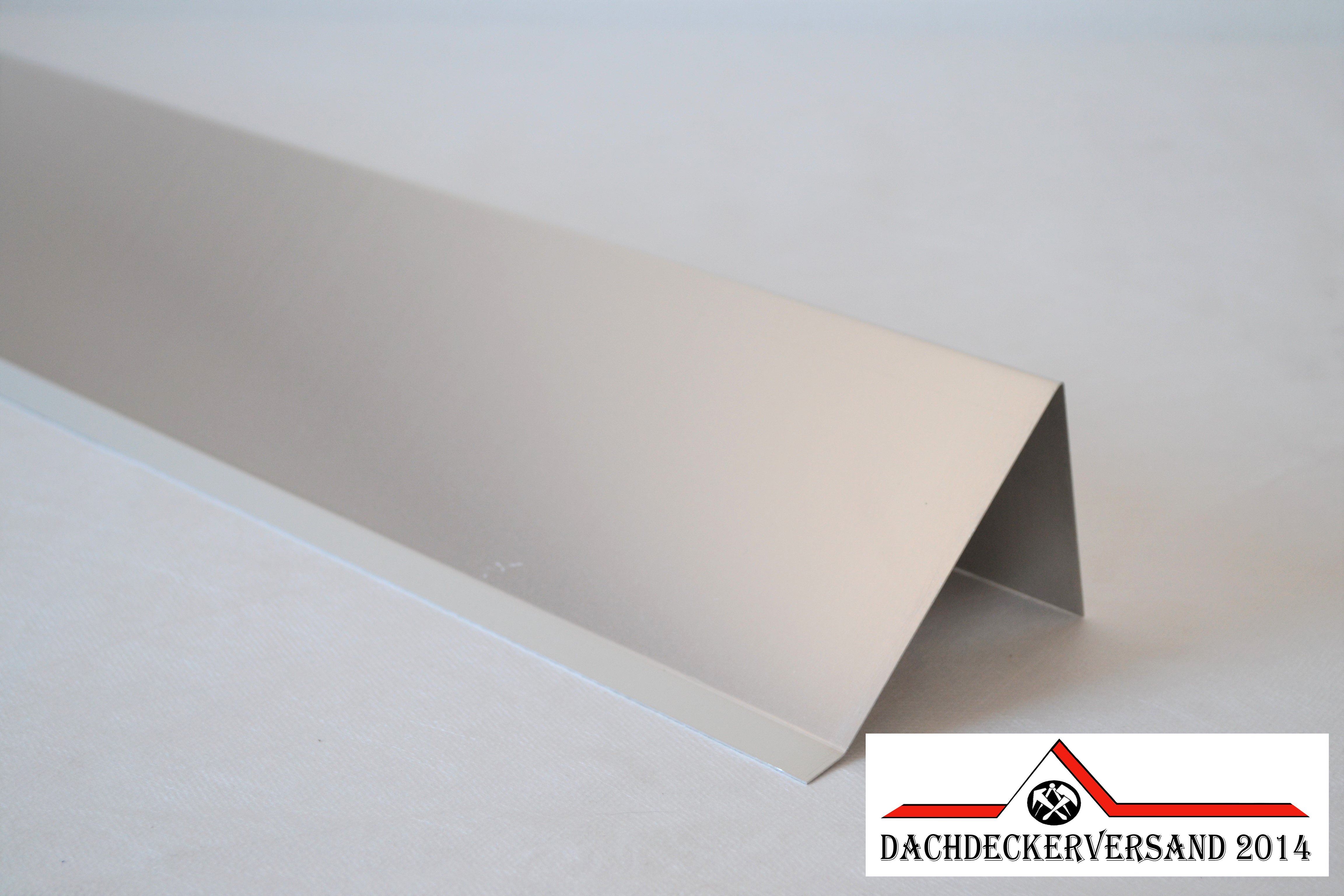 1 m Ortblech Ortgang Ortgangblech Flachdach Aluminium natur 0,8 mm stark (Form C)