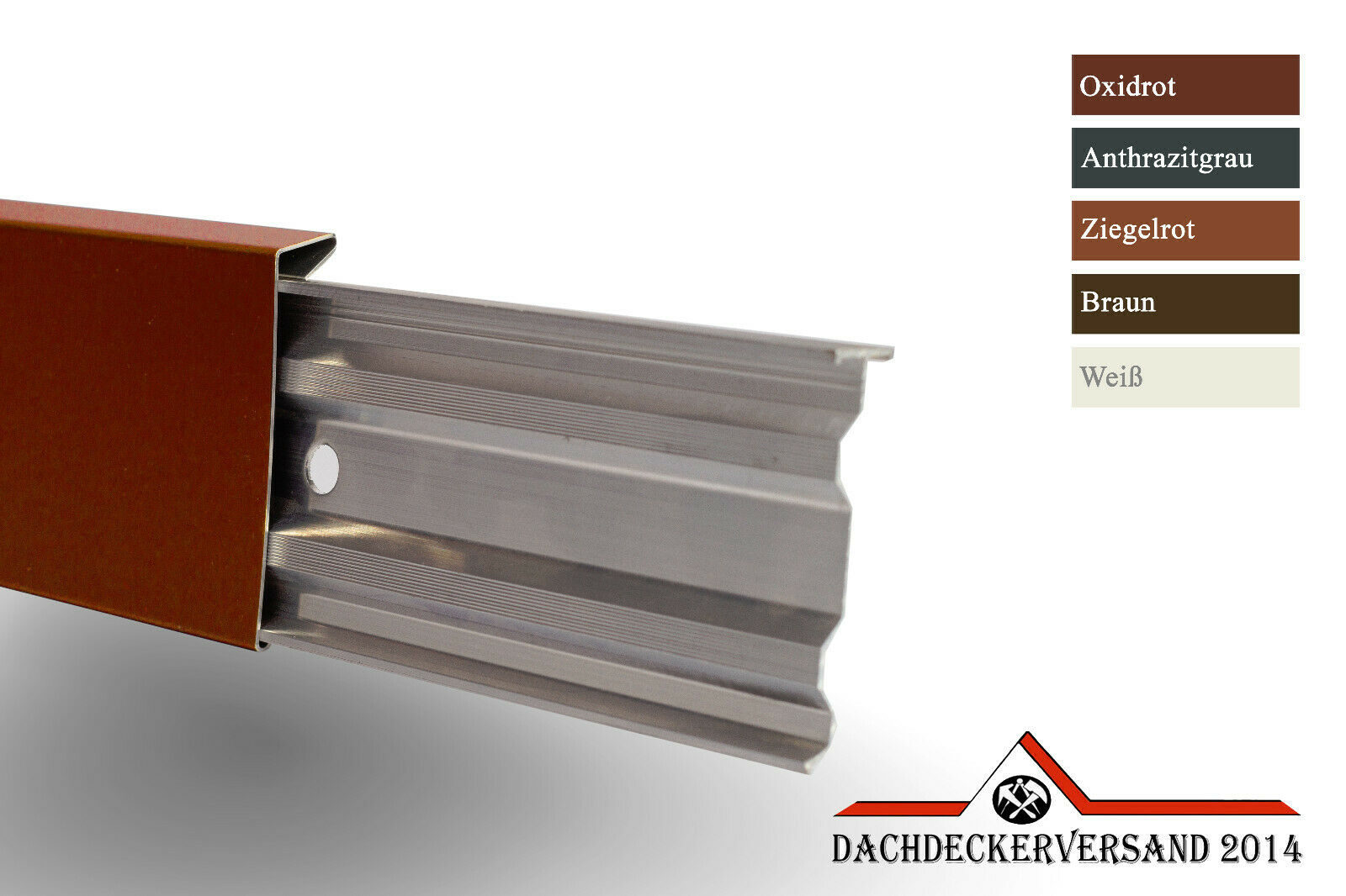 2m Kappleiste Aluminium stranggepresst wahlweise mit Blende und Verbinder