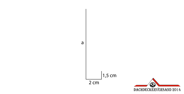 2m Ortblende Ortgangbrettverkleidung Ortgangblende Dachblende Alu natur 0,8 mm (Form C)